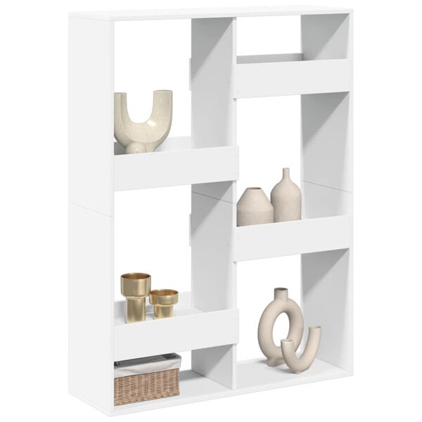 vidaXL Pregrada za prostor bela 100x33x135 cm inženirski les