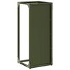 vidaXL Stojalo za drva Olive Green 25x25x60 cm Hladno valjano jeklo