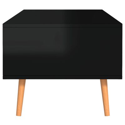 vidaXL Klubska mizica visok sijaj črna 100x49,5x43 cm iverna plošča