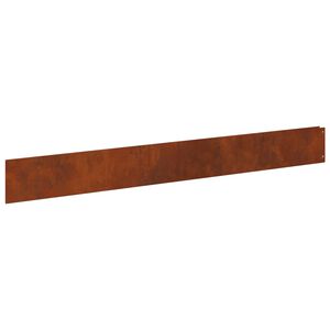 vidaXL Robnik za trato z zgornjim pregibom 10 kos 100x12cm Jeklo Rjav