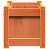 vidaXL Vrtno cvetlično korito voščeno rjavo 60x31x31 cm trdna borovina