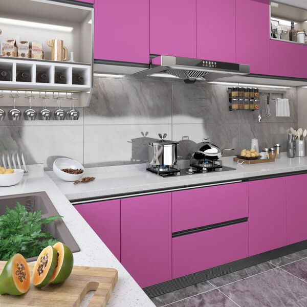 vidaXL Samolepilna folija za pohištvo visok sijaj vijolična 500x90 cm