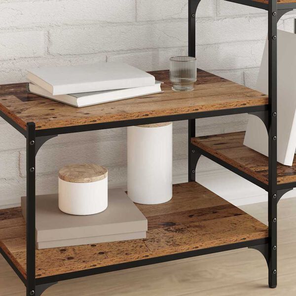 vidaXL Polica za knjige 4 pcs Rjava 60 x 40 x 1,5 cm Konstruiran les