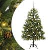 vidaXL Umjetno zložljivo božićno drevo s stožci Zelena 150 cm