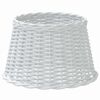 vidaXL Senčilo za svetilko belo &Oslash;45x28 cm pleteno