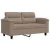 vidaXL Kavč dvosed taupe 120 cm tkanina iz mikrovlaken