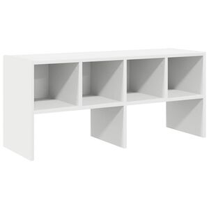 vidaXL Regal za čevlje zložljiva bel 89,5x30x40 cm