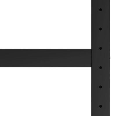 vidaXL Delovna klop s kovinskim okvirjem 80x57x79 cm črna in rdeča