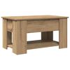 vidaXL Klubska mizica artisan hrast 79x49x41 cm inženirski les