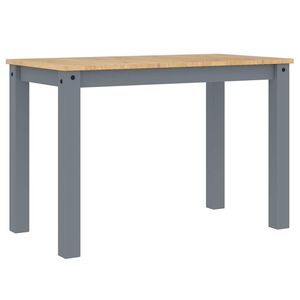 vidaXL Jedilna miza PANAMA siva 112x60x75 cm trdna borovina
