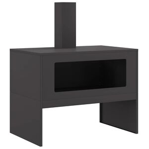 vidaXL Ogenj Črna 80 x 50 x 96 cm Mlinjeni jeklo