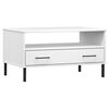 vidaXL Klubska mizica bela 85x50x45 cm trden les OSLO