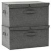 vidaXL &Scaron;katla za shranjevanje 2 kosa blago 50x30x25 cm antracitna
