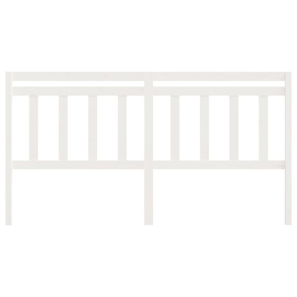 vidaXL Posteljno vzglavje belo 186x4x100 cm trdna borovina