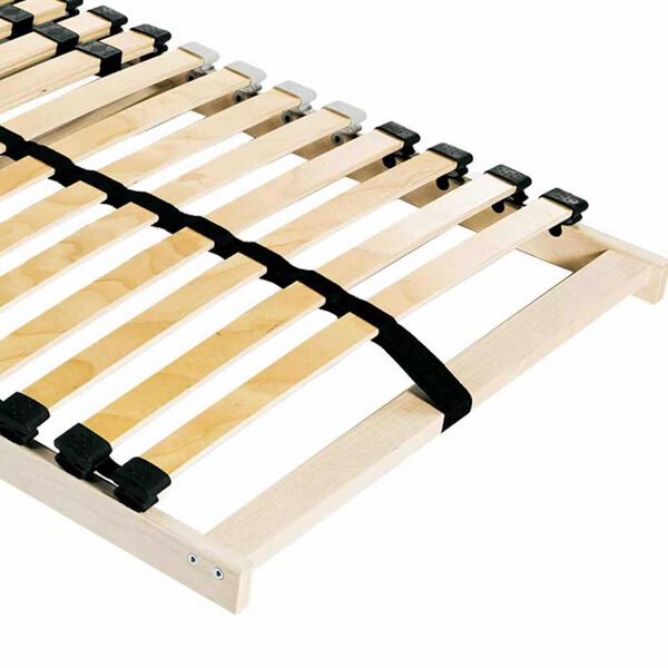 vidaXL Lamelni podstavek Rjava 90 x 190 cm Masiven bukov les