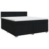 vidaXL Postelja boxspring z vzmetnico Črna 160 x 200 cm Blago