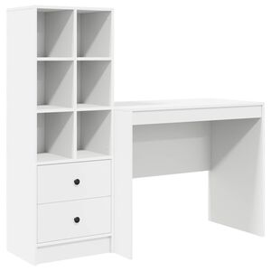 vidaXL Miza Bela 135,5 x 50 x 127 cm 2 kos