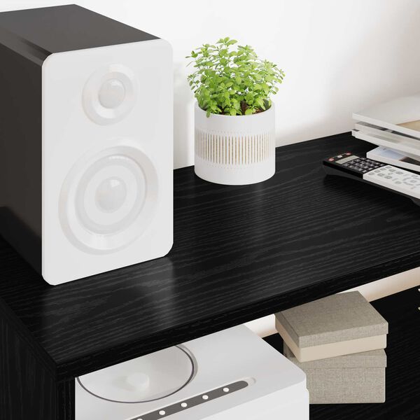 vidaXL TV omarica Črna Orehovina 100 x 30 x 40 cm Konstruiran les