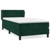 vidaXL Box spring postelja z vzmetnico temno zelena 80x200 cm žamet