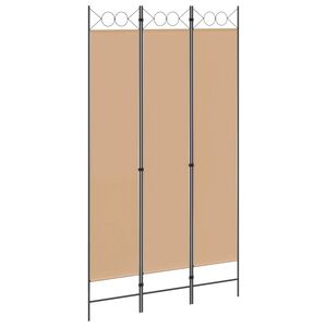 vidaXL 3-panelni pregradni zid Bež 120 x 220 cm Blago