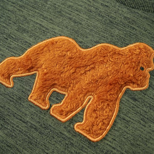 Otro&scaron;ka majica z dolgimi rokavi črtasta kaki melange 116