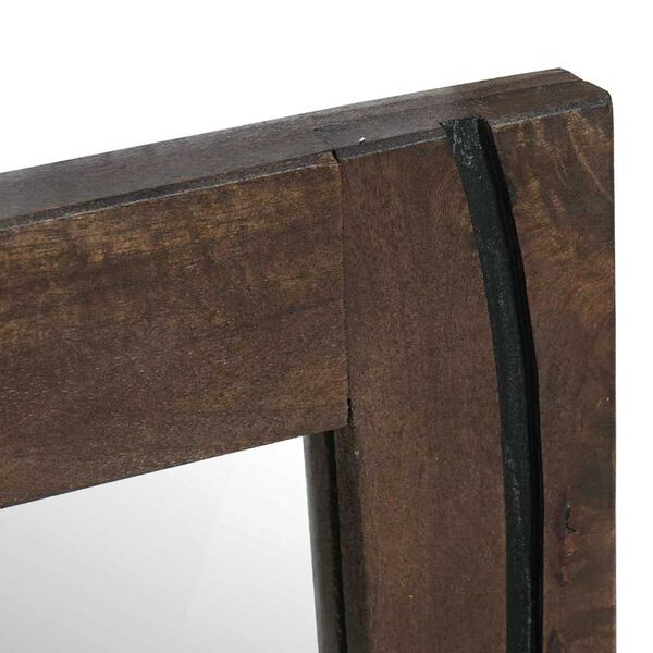 vidaXL Ogledalo za kopalnico z ogledalom Rjava 70 x 50 x 2,5 cm