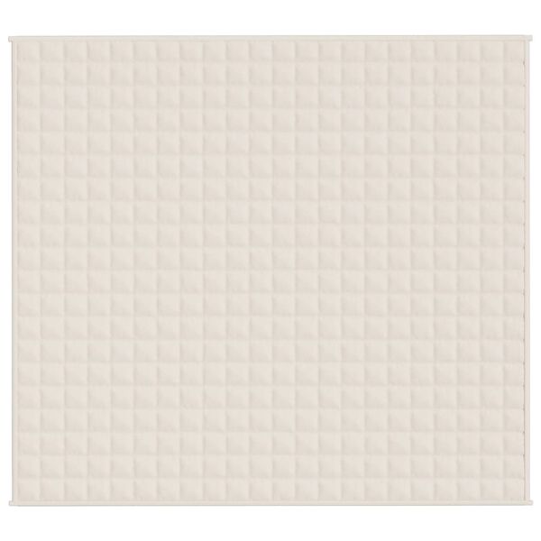 vidaXL Obtežena odeja svetlo krem 200x230 cm 9 kg blago