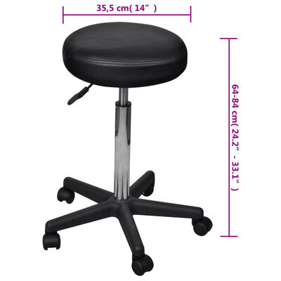 vidaXL Pisarniški stol črne barve