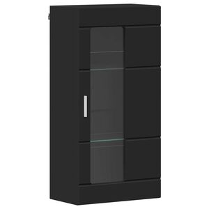 vidaXL Lesena omara Črna 50 x 29 x 100 cm Konstruiran les