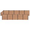 vidaXL Komplet ograj 11 kos 1830 x 186 cm WPC in aluminij Rjava
