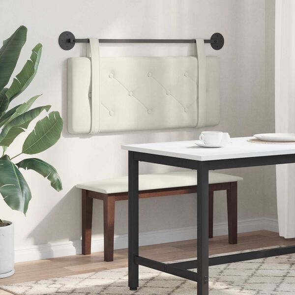 vidaXL Visoki naslon za glavo krema 110 x 55 x 5 cm Žamet