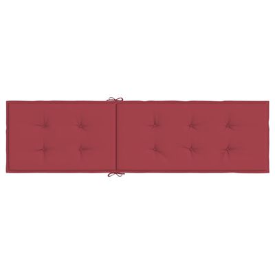vidaXL Blazina za ležalnik vinsko rdeča (75+105)x50x3 cm