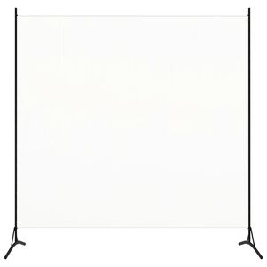 vidaXL Paravan bel 175x180 cm tkanina