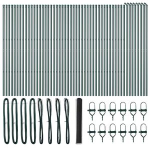 vidaXL Heksagonalna podpora za ograjo 100 x 1 m Jeklo s PVC premazom