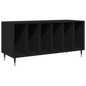 vidaXL Omara za plo&scaron;če Črna Orehovina 100 x 38 x 48 cm Inženirski les