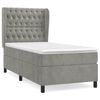 vidaXL Box spring postelja z vzmetnico svetlo siva 80x200 cm žamet