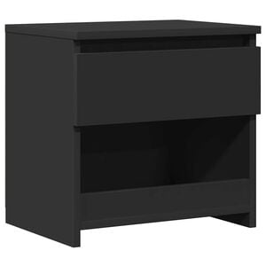 vidaXL Nočna omarica črna 40x30x39 cm iverna plo&scaron;ča