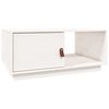 vidaXL Klubska mizica bela 80x50x35,5 trdna borovina