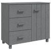 vidaXL Komoda HAMAR temno siva 90x40x80 cm trdna borovina