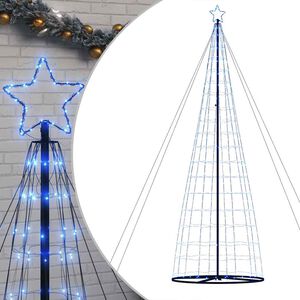 vidaXL LED božično drevo 1534 LED modra 500 cm