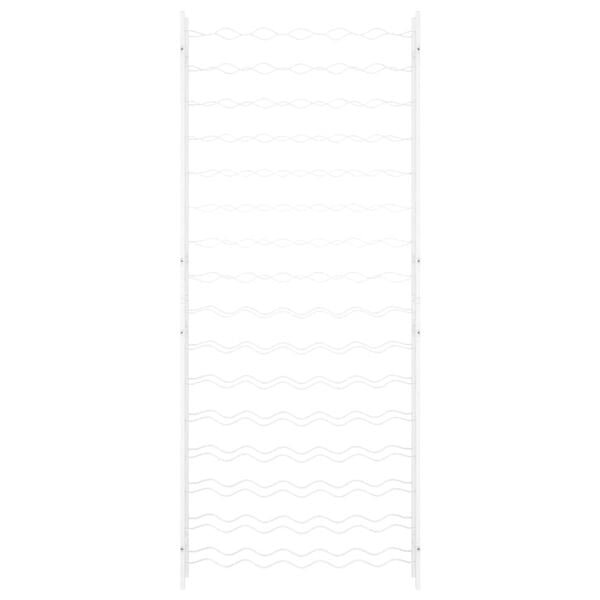 vidaXL Stojalo za vino za 96 steklenic bela kovina