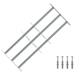 vidaXL Nastavljiva okenska re&scaron;etka s 3 prečkami 700-1050 mm
