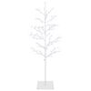 vidaXL Mini brezovo božično drevo Bela 120 cm Jeklo 279 LED
