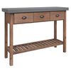 vidaXL Konzolna mizica 110x35x80 cm trden les jelke