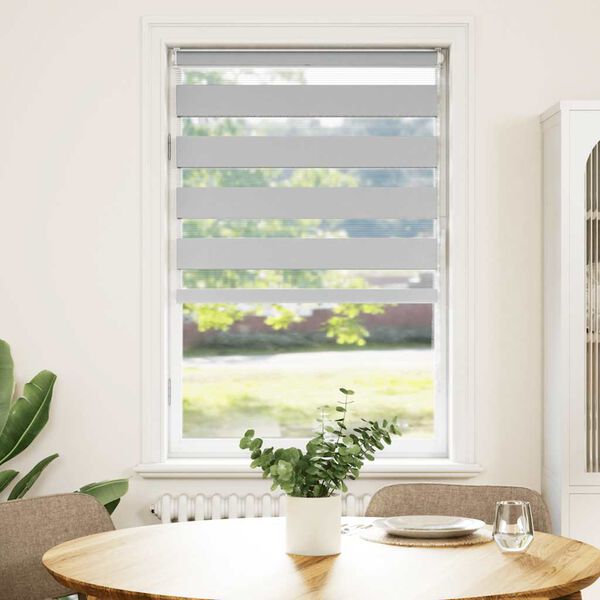 vidaXL Zebra senčilo svetlo sivo 70x100 cm tkanina &scaron;irina 65,9 cm