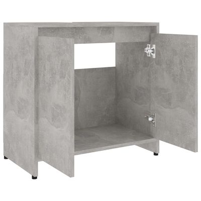 vidaXL Kopalniška omarica betonsko siva 60x33x61 cm iverna plošča