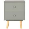 vidaXL Nočne omarice 2 kosa sive 40x30x50 cm trdna borovina
