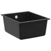 vidaXL Umivalnica Črna 370 x 460 mm 80% Kvarc in 20% Smola