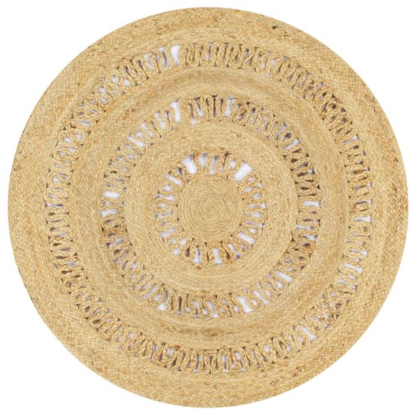 vidaXL Preproga iz ročno pletene jute 90 cm