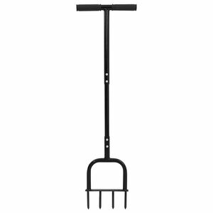 vidaXL Orodje za aeracijo trate Črna 95 x 27 cm Plastika